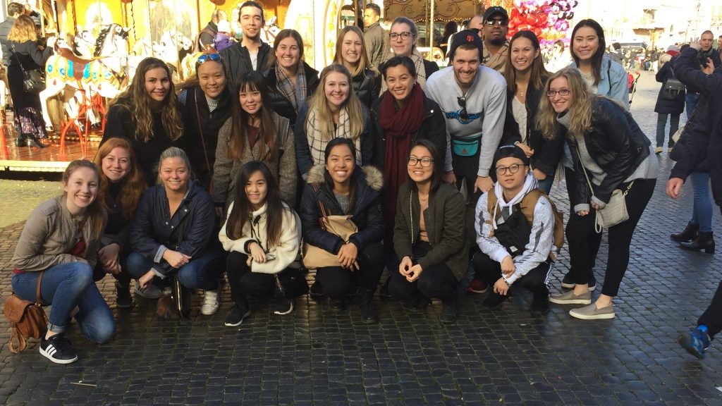 Students posing in a group photo